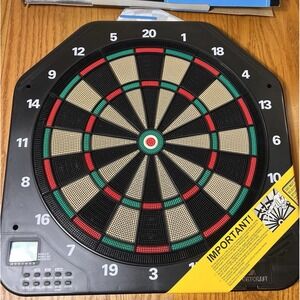 Sportcraft TSX 2400 Electronic Dart Board Open Box New Complete LCD Score Game